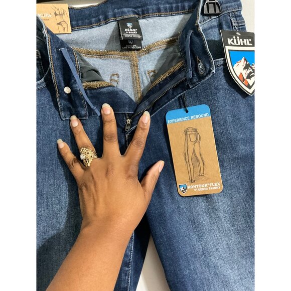 KUHL New Women 9" Kontour™ Flex Denim Skinny Jeans in Vintage Blue size 8 - Picture 7 of 16